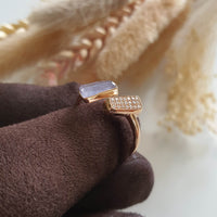 [Rare] Highly Translucent Icy Lavender Jadeite "Sugar Love" Ring (JAD000877) 3
