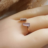 [Rare] Highly Translucent Icy Lavender Jadeite "Sugar Love" Ring (JAD000877) 6
