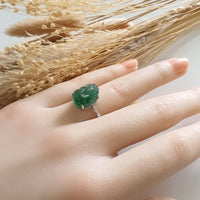 Highly Translucency Icy Green “Auspicious Wealth Toad” Ring (JAD001204) 9
