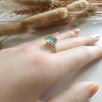 Highly Translucent Icy Light Blue Jadeite "Dreamy Winter" Ring (JAD001234) 10