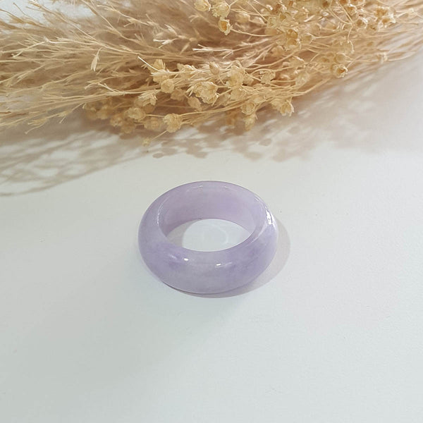 Translucent Brilliant Lavender Jadeite Abacus Ring (JAD001319) 1