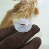 Highly Translucent Icy Jadeite “Frozen Elegance” Abacus Ring (JAD001330) 6