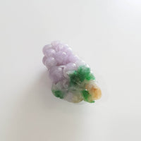 [Rare] Translucent Icy Tri-Colour of Brilliant Lavender, Green and Yellow Jadeite “Prosperity Grapes” (JAM000534) 3