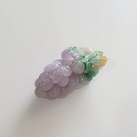 [Rare] Translucent Icy Tri-Colour of Brilliant Lavender, Green and Yellow Jadeite “Prosperity Grapes” (JAM000534) 5