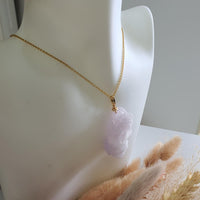 Translucent Icy Lavender Jadeite "Auspicious Wealth Pixiu" (JAM000578) 7