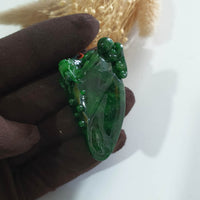 [Very Rare] Magnificent Translucent Icy Imperial Flower Green Jadeite “Rising Sovereign” (SJB000470) 7
