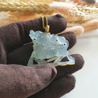 [Very Rare] Highly Translucent Icy Jadeite "The Majestic Kylin" Pendant (SJB000689) 5
