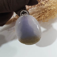 [Rare] A Good Translucency Icy Bi-Colour Jadeite "Fearless Goddess of Mercy" Pendant (SJB000694) 5