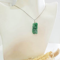 Translucent Bright Green Jadeite “Auspicious Monkey” Pendant (SJB001500) 9
