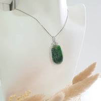 Translucent Brilliant Green Jadeite "Ruyi of Happiness" Pendant (SJB002319) 10