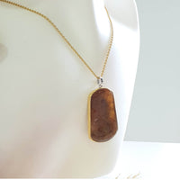 Good Translucency Icy Orange Jadeite “The Everlasting Sunset” Pendant (SJB002328) 9