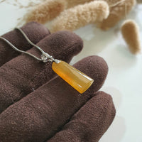 [Rare] Good Translucency Icy Brilliant Yellow Jadeite “The Bliss" Pendant (SJB002819) 3