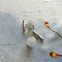 Highly Translucent Icy and Icy Green Jadeite Cufflinks (SJC000408) 6